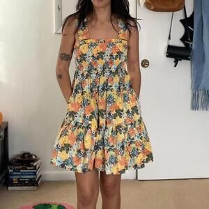 Mini multi-coloured floral dress from abercrombie. size xs